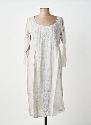 Robe longue manches longues manches longues gris BELLAWAY femme