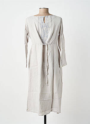 Robe longue manches longues manches longues gris BELLAWAY femme