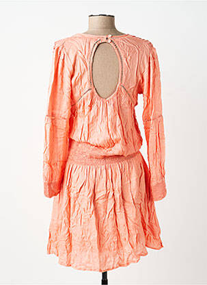 Robe mi-longue manches longues manches longues orange BELLAWAY femme