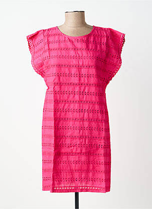 Robe courte manches courtes manches courtes rose BELLAWAY femme
