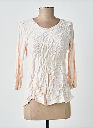 Top col rond manches 3/4 rose ANTONELLO SERIO femme