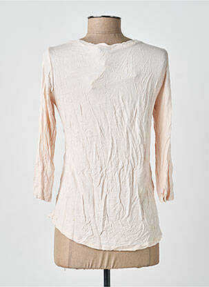 Top col rond manches 3/4 rose ANTONELLO SERIO femme