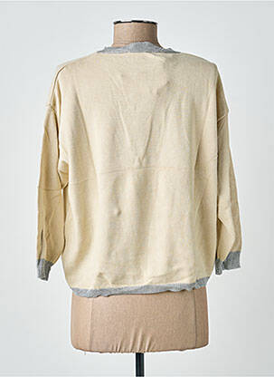 Pull coupe droite manches 3/4 beige ANGELA DAVIS femme