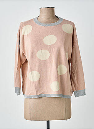 Pull coupe droite manches 3/4 rose ANGELA DAVIS femme
