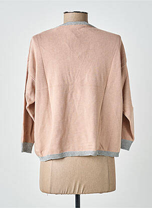 Pull coupe droite manches 3/4 rose ANGELA DAVIS femme