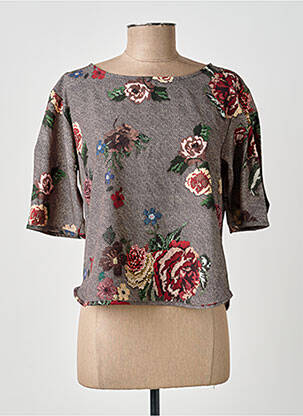 Top manches courtes manches courtes marron ANTONELLO SERIO femme