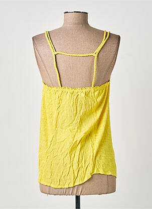 Top coupe fluide sans manche jaune BELLAWAY femme