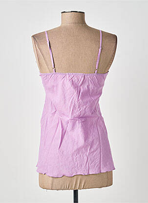 Top coupe cintrée sans manche violet BELLAWAY femme
