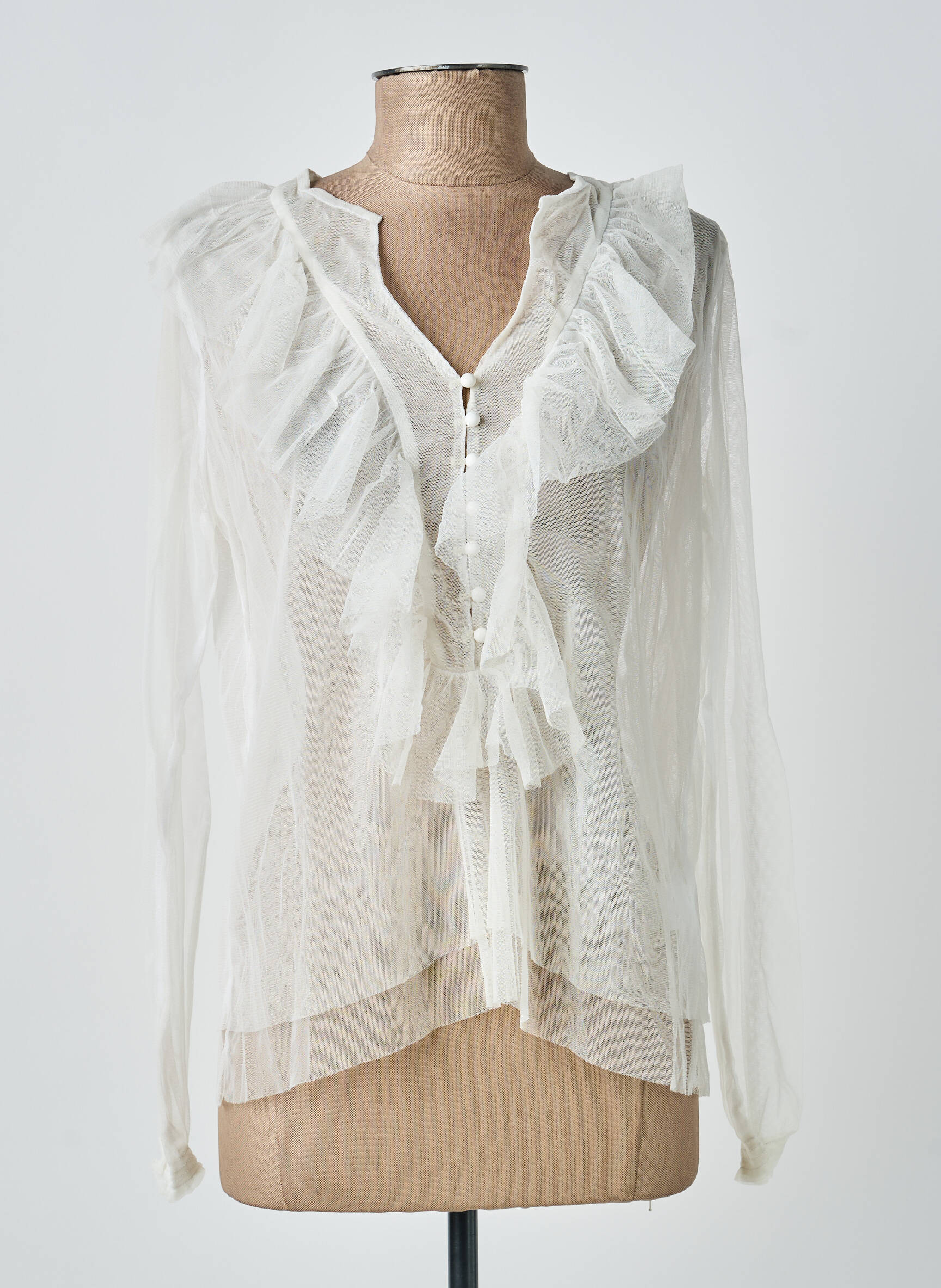 Top manches longues manches longues blanc BELLAWAY femme