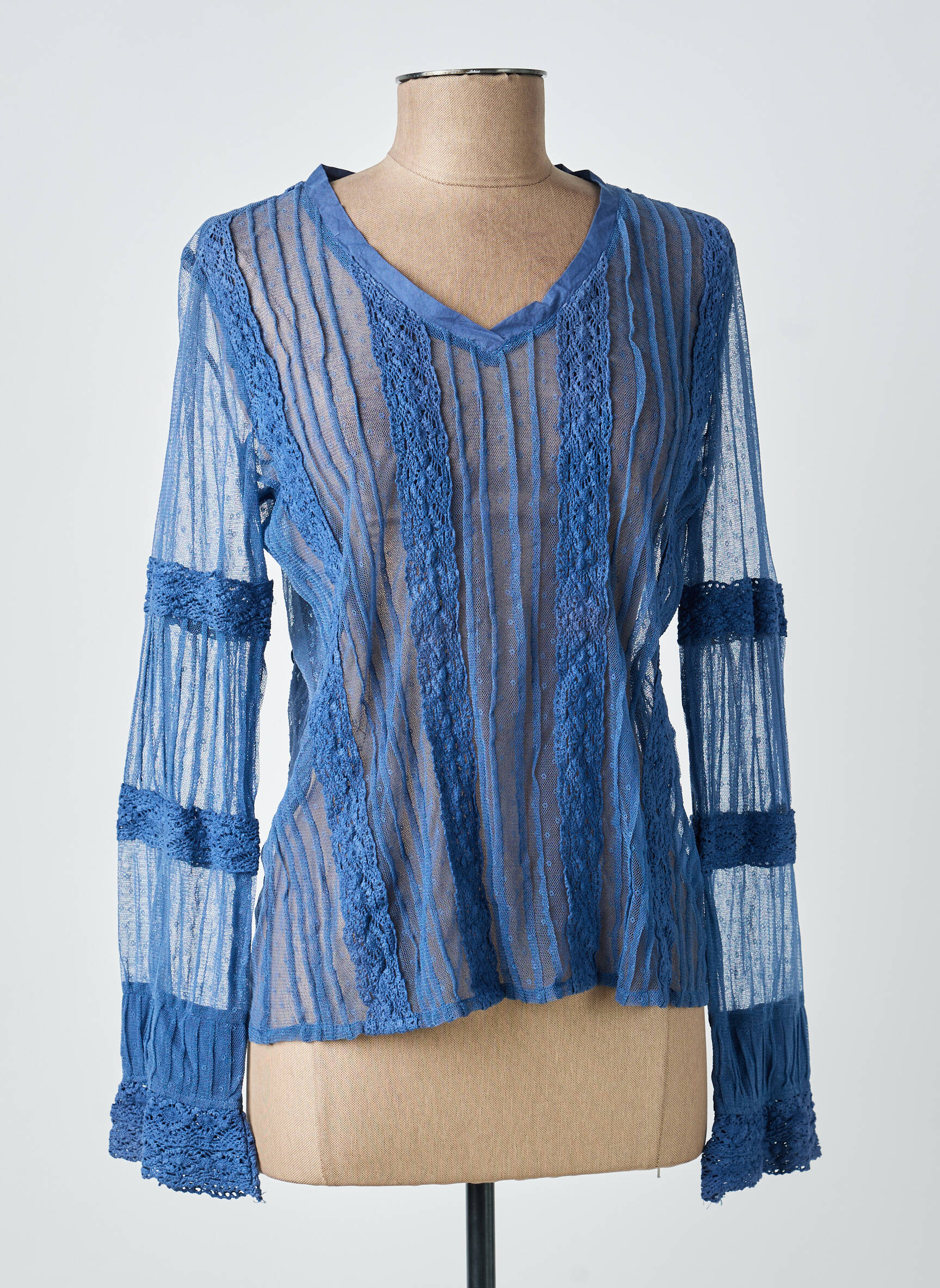 Top manches longues manches longues bleu BELLAWAY femme