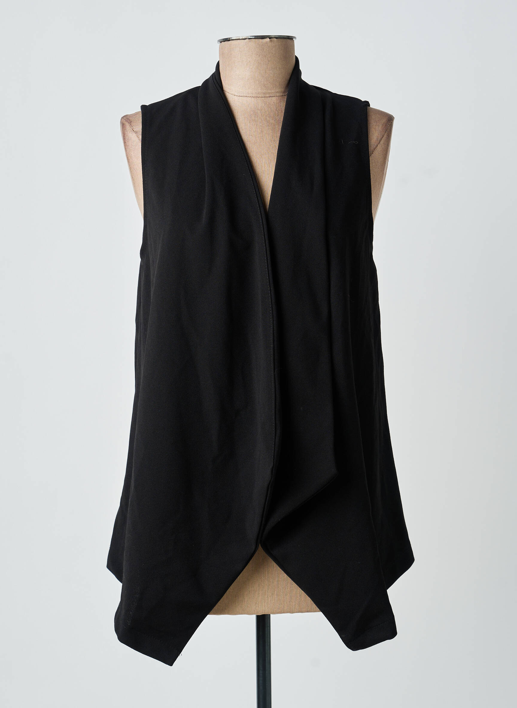 Gilet sans manche col v noir ANTONELLO SERIO femme