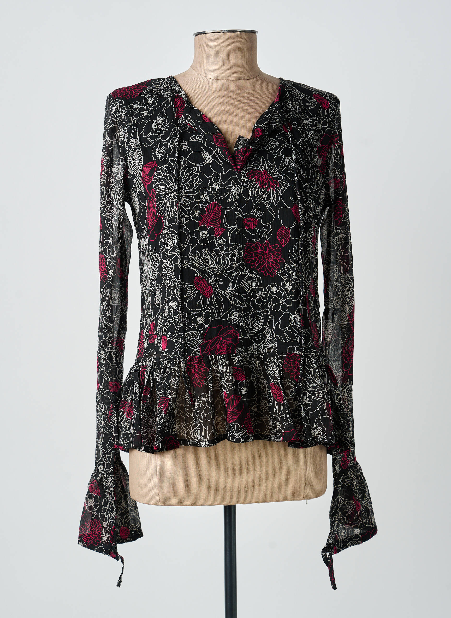 Top manches longues manches longues noir BELLAWAY femme