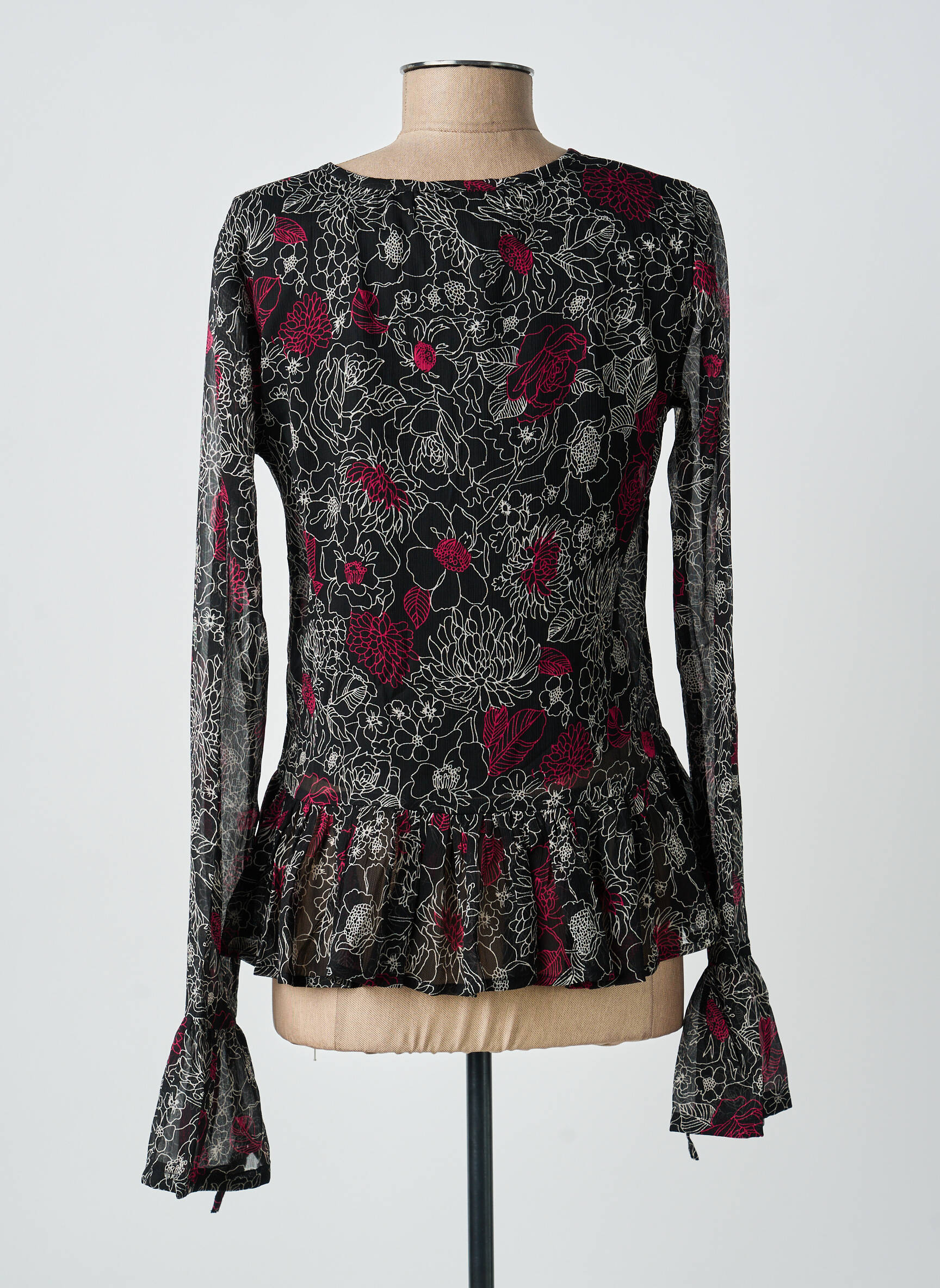 Top manches longues manches longues noir BELLAWAY femme