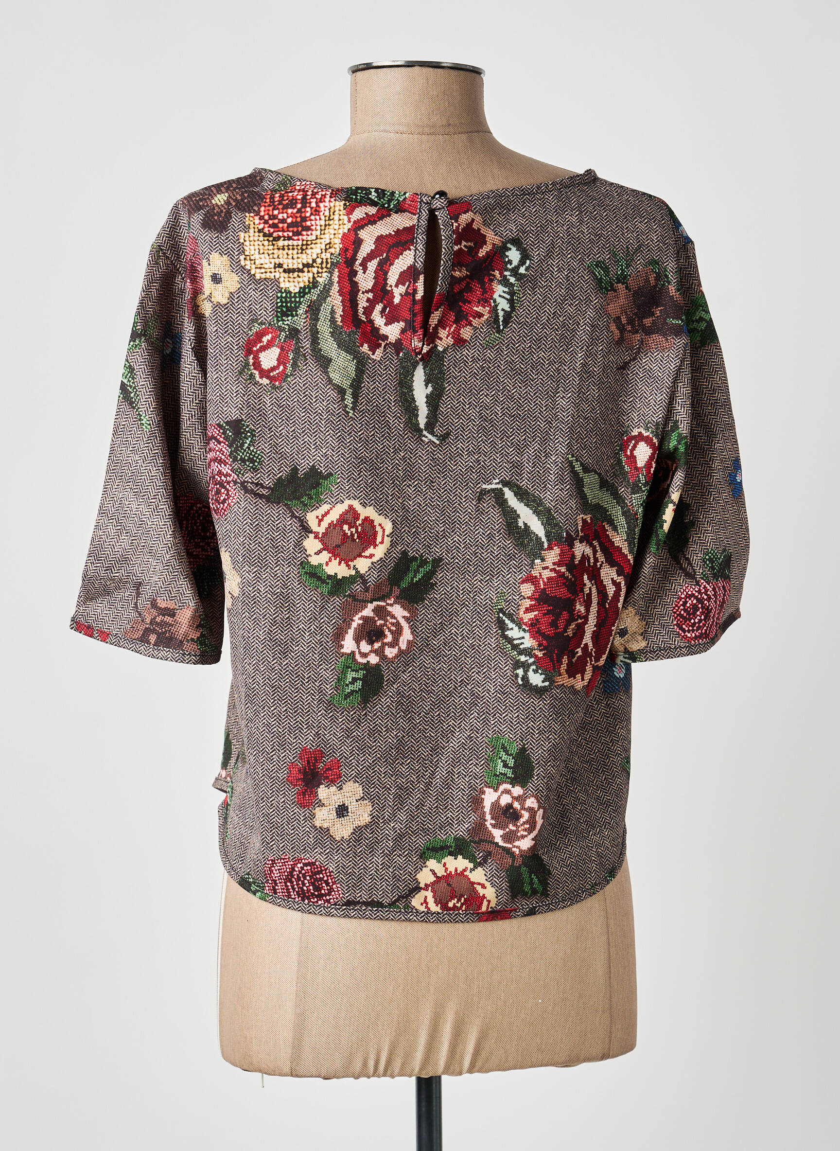 Top manches courtes manches courtes marron ANTONELLO SERIO femme