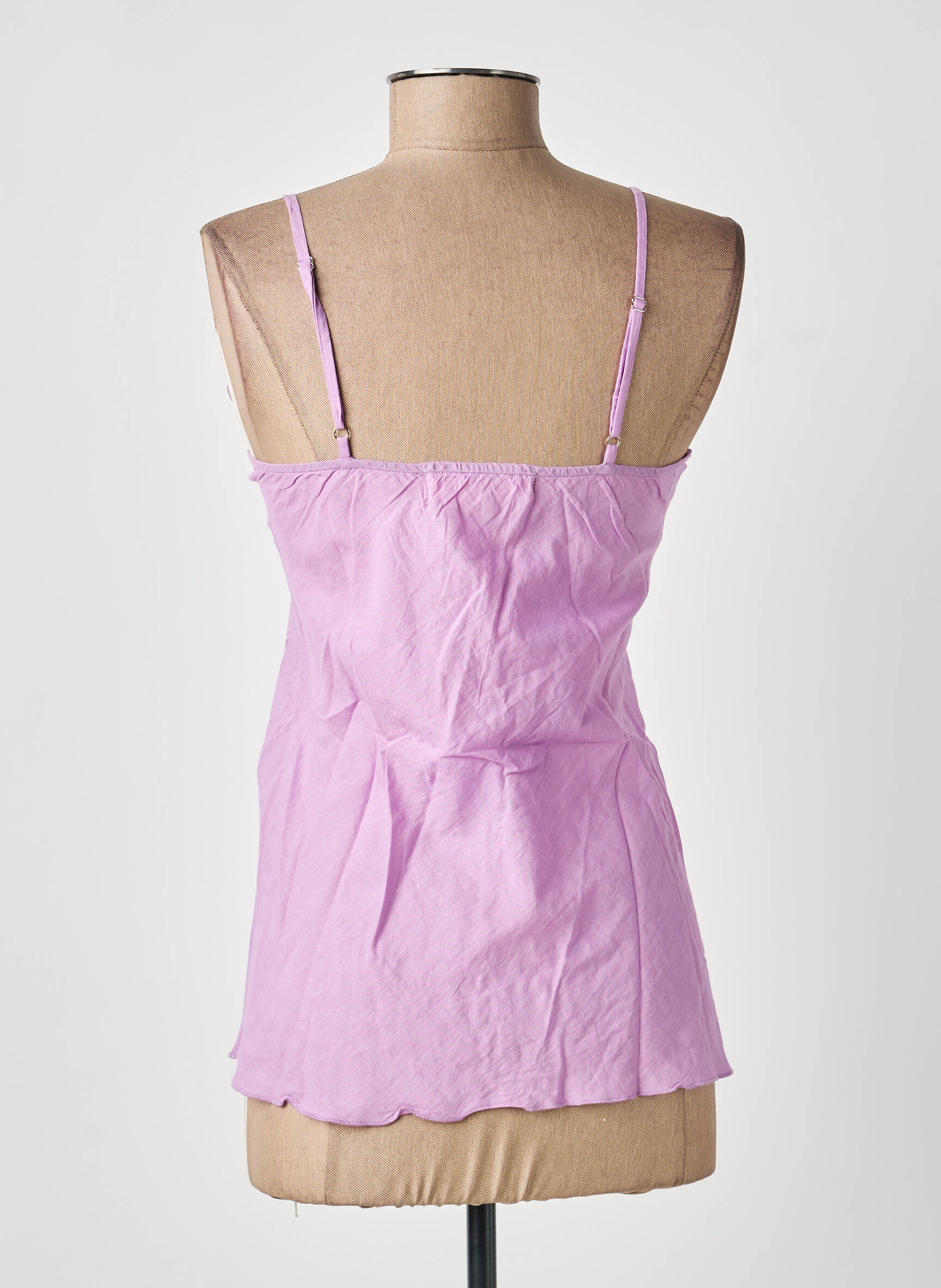 Top coupe cintrée sans manche violet BELLAWAY femme
