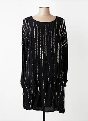 Robe courte manches longues manches longues noir CHARLIE JOE femme