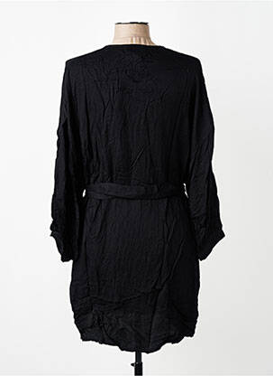 Robe courte coupe fluide manches longues noir CHARLIE JOE femme