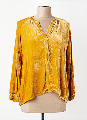 Blouse manches longues manches longues jaune CHARLIE JOE femme