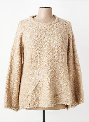 Pull resserrée sur le bas manches longues beige CHARLIE JOE femme