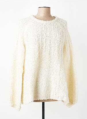 Pull resserrée sur le bas manches longues beige CHARLIE JOE femme