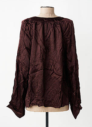 Blouse manches longues manches longues marron CHARLIE JOE femme