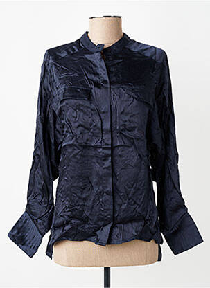 Chemisier col mao manches longues bleu CHARLIE JOE femme
