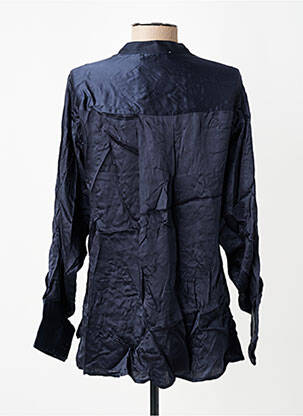 Chemisier col mao manches longues bleu CHARLIE JOE femme