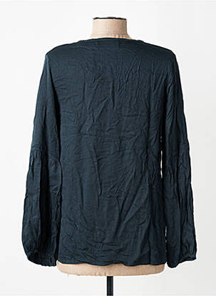Blouse tissage popeline manches longues bleu CHARLIE JOE femme