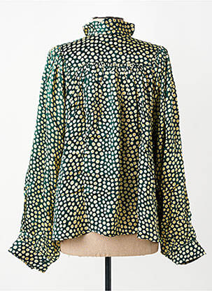 Blouse poignets boutonnés avec fente manches longues vert CHARLIE JOE femme