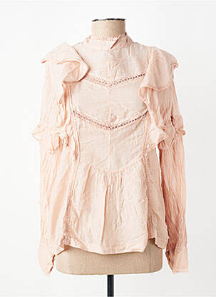 Blouse fermeture boutonnée au dos manches longues rose SOUVENIR femme