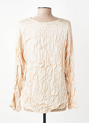 Blouse col rond manches longues beige ANGELA DAVIS femme
