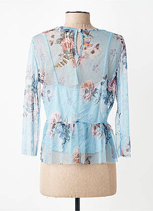 Top col rond manches 3/4 bleu ANTONELLO SERIO femme