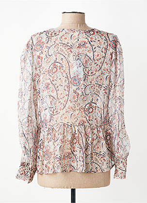 Blouse légère et transparente manches longues beige ANGELA DAVIS femme