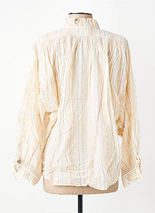 Chemisier tissage crêpe manches 3/4 beige CHARLIE JOE femme