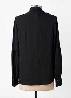 Blouse poignets boutonnés avec fente manches longues noir ANGELA DAVIS femme