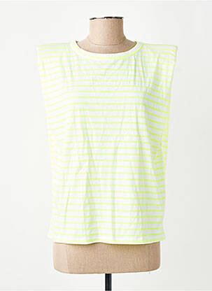 T-shirt coupe droite manches courtes vert KING KONG femme