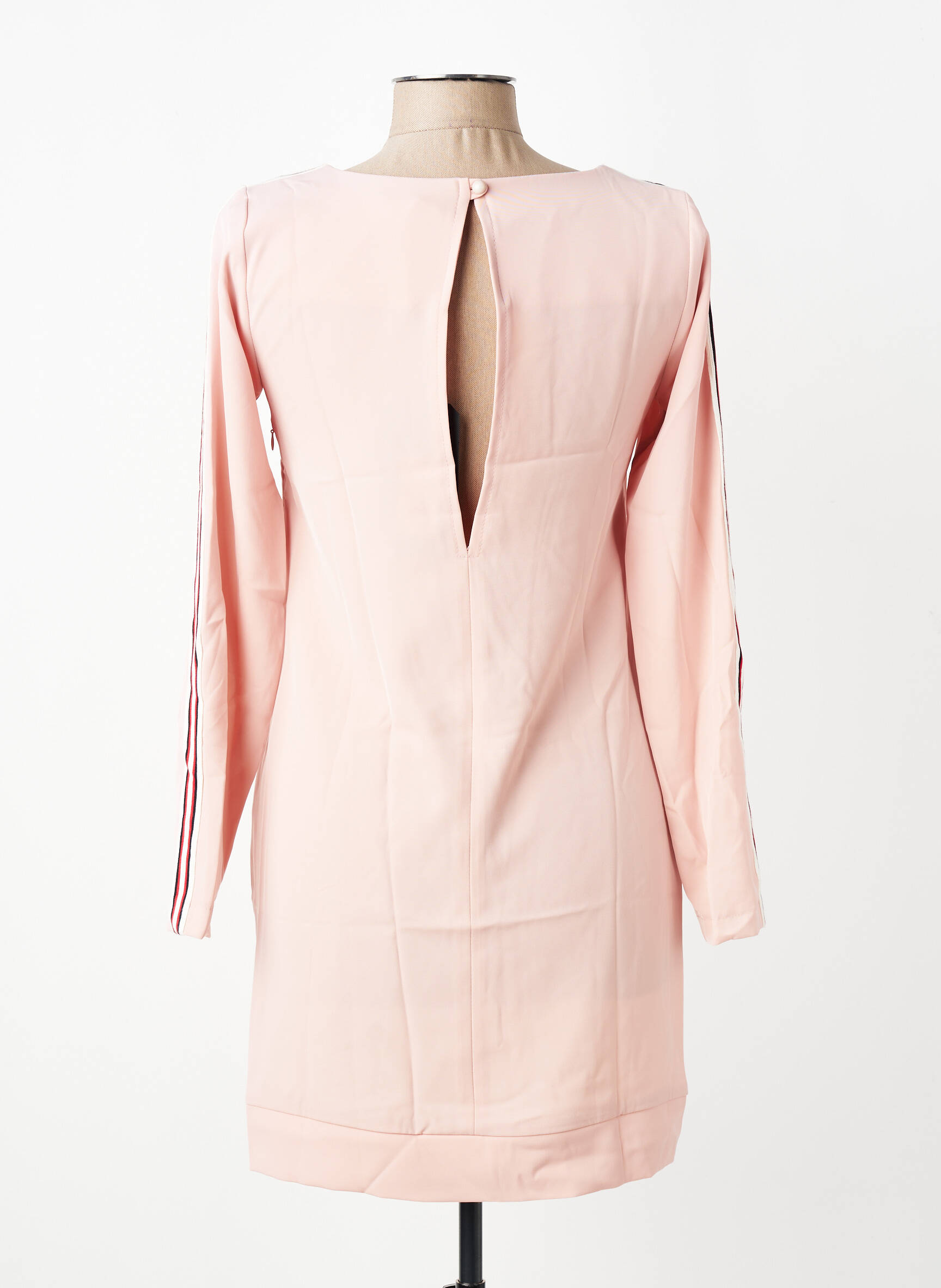 Robe courte manches longues manches longues rose MARYLEY femme