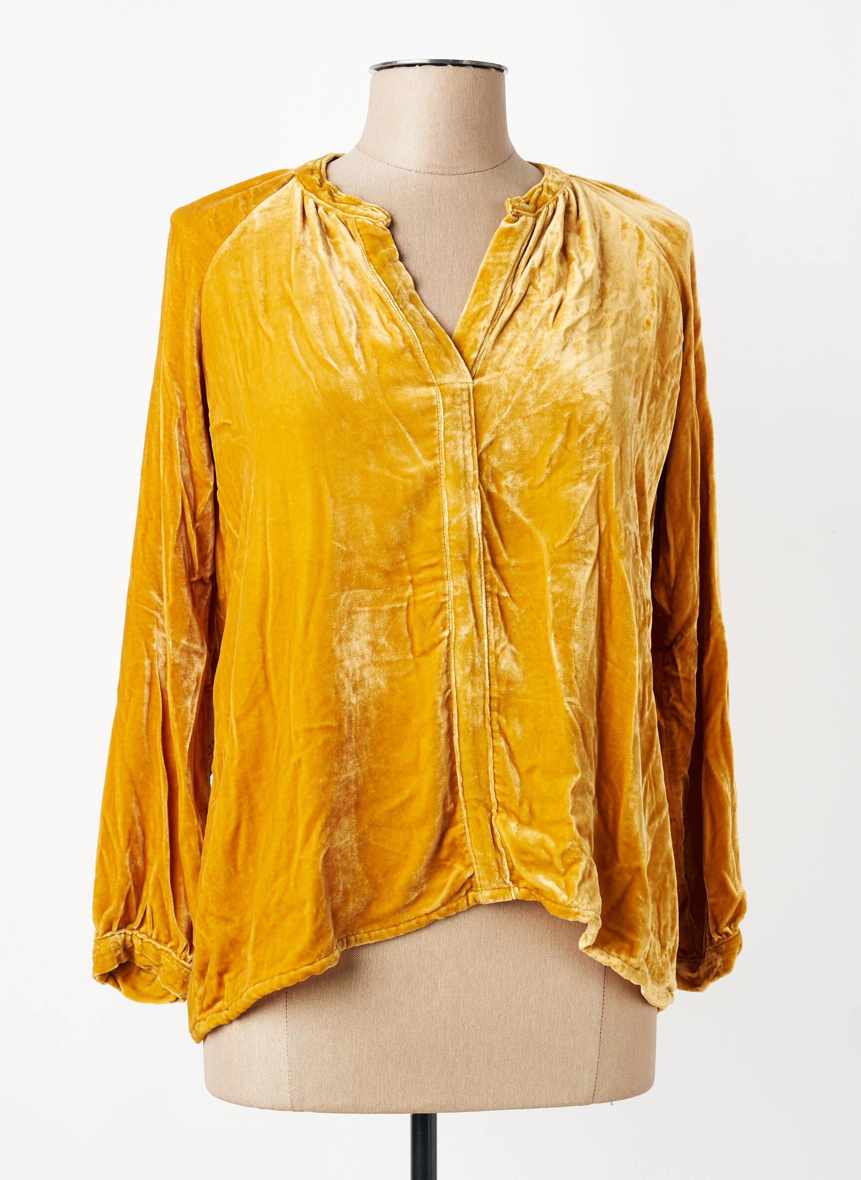 Blouse manches longues manches longues jaune CHARLIE JOE femme