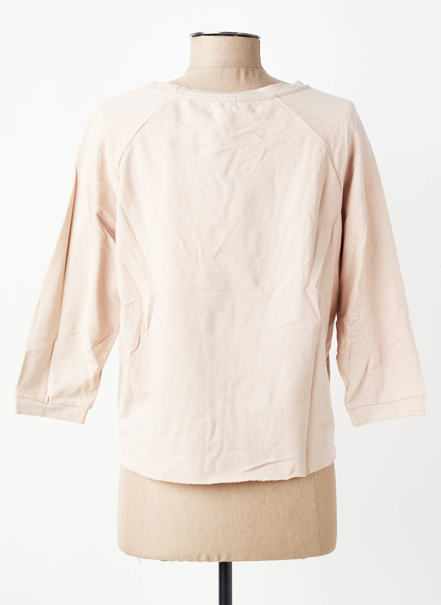 Top tissage jersey manches 3/4 rose NAS.TY CO' femme