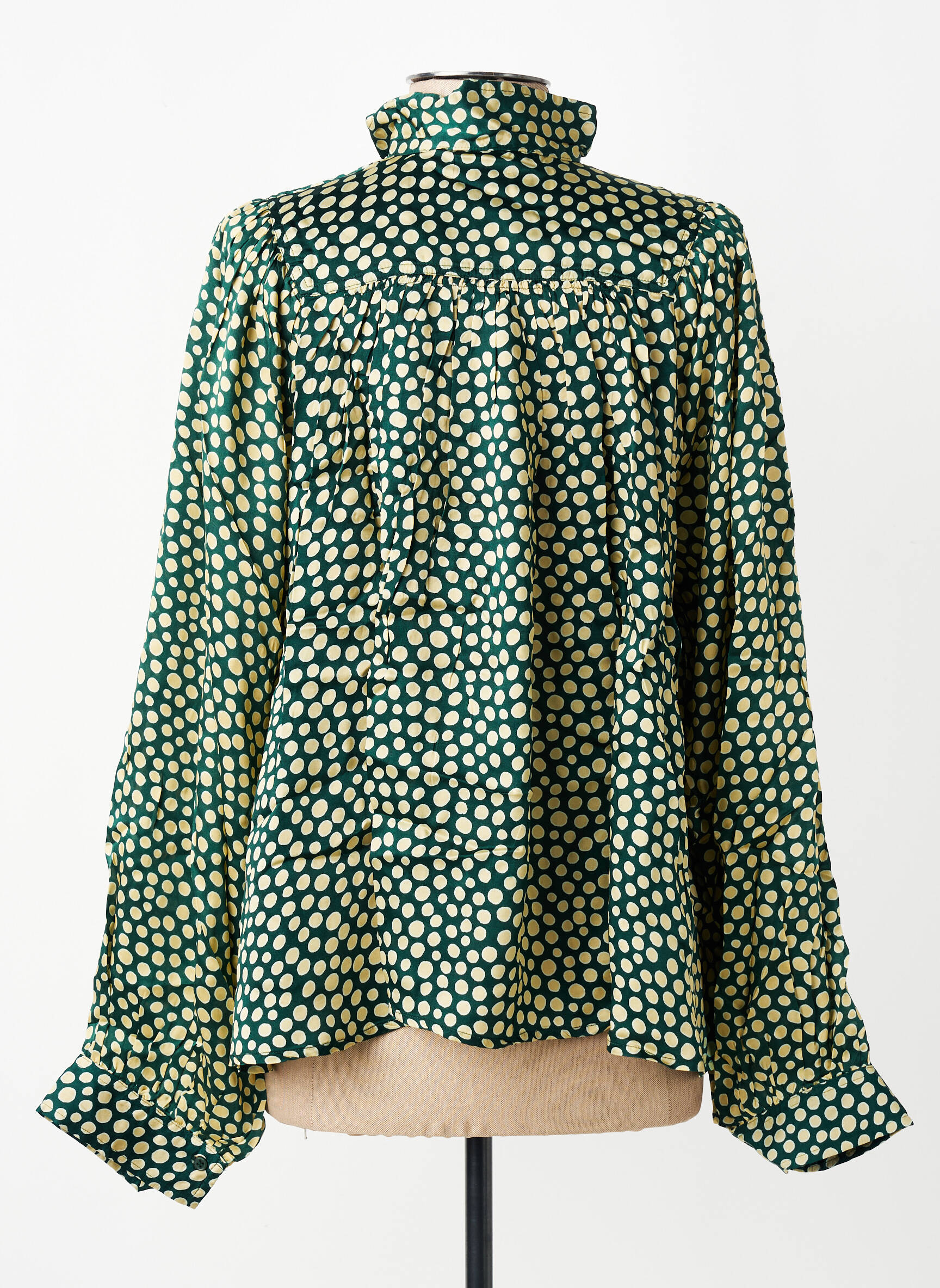 Blouse poignets boutonnés avec fente manches longues vert CHARLIE JOE femme