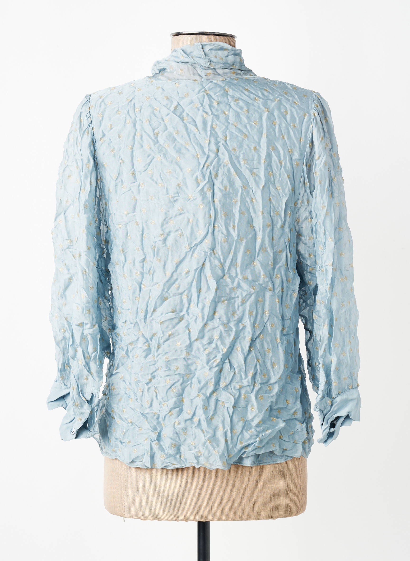 Blouse manches 3/4 manches 3/4 bleu ANGELA DAVIS femme