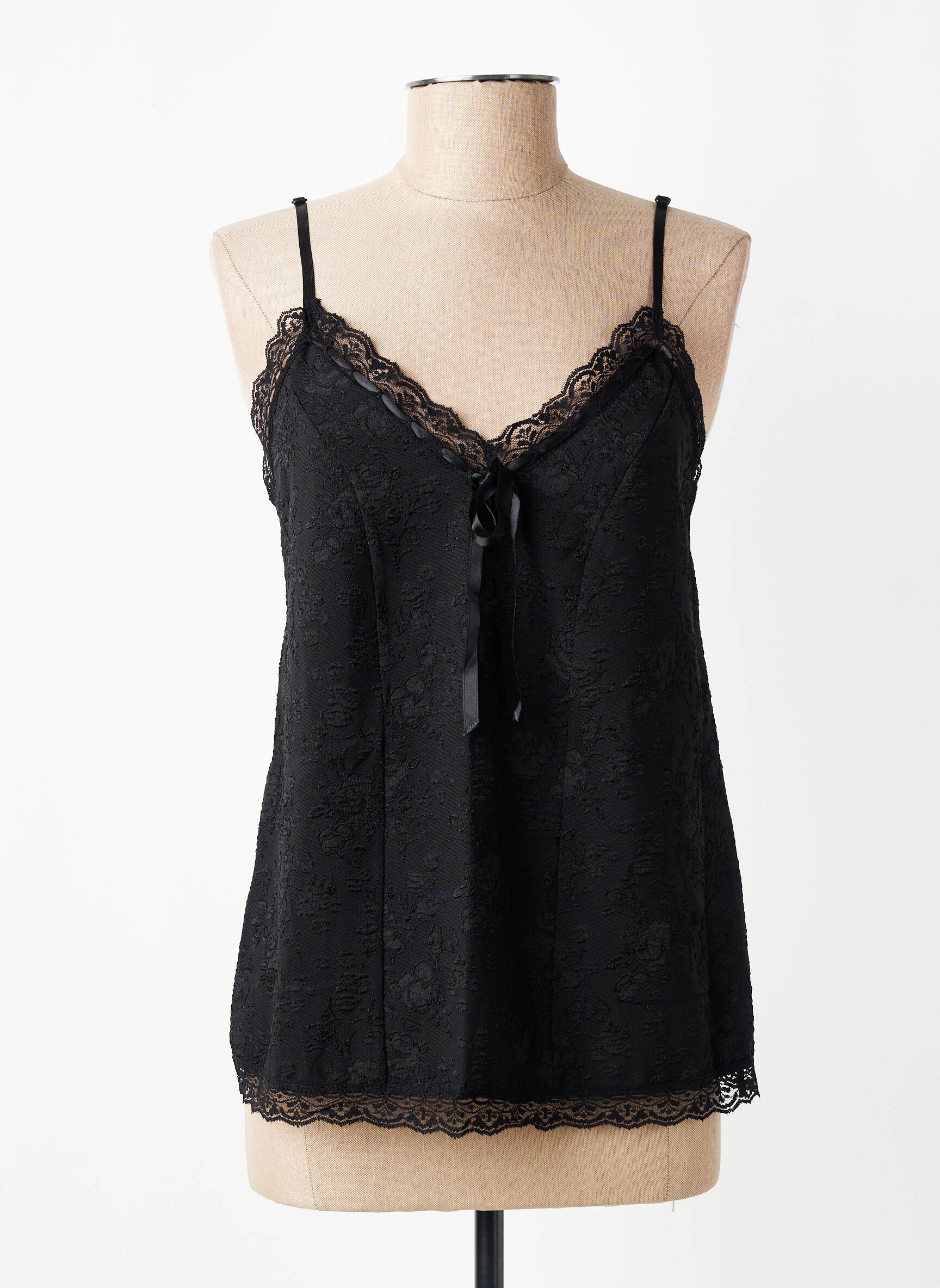Top manches bretelles ajustables fines bretelles noir NAS.TY CO' femme