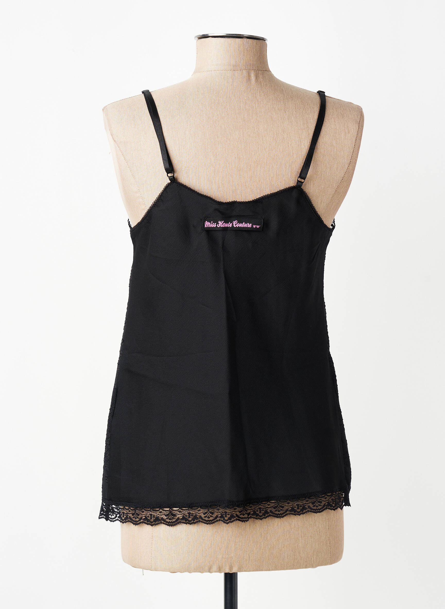 Top manches bretelles ajustables fines bretelles noir NAS.TY CO' femme