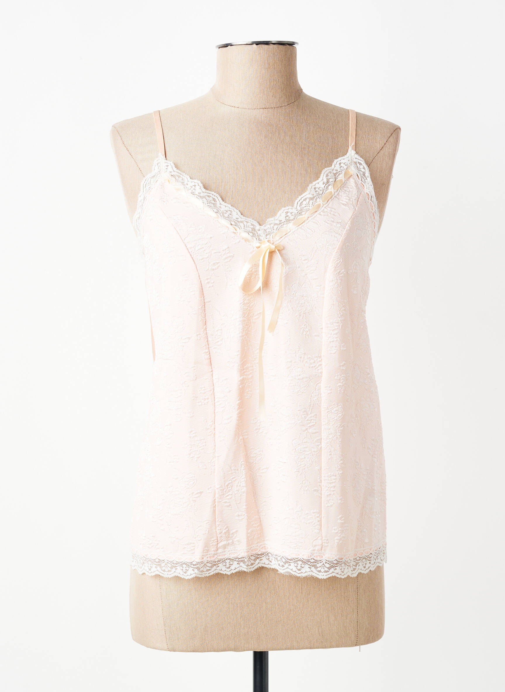 Top manches bretelles ajustables fines bretelles rose NAS.TY CO' femme