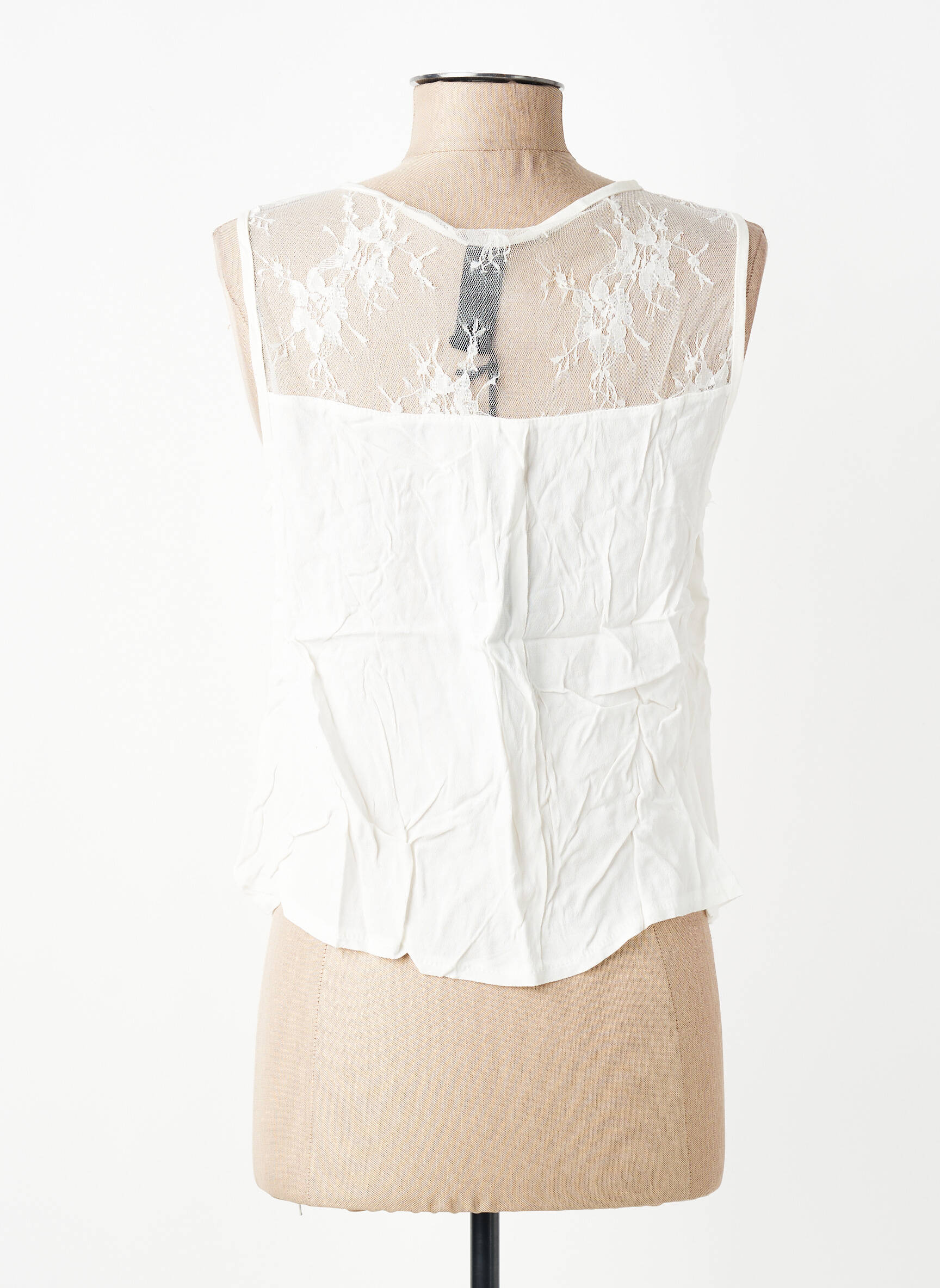 Top stretch sans manche blanc MARYLEY femme