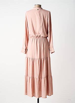 Robe longue manches longues manches longues rose SOUVENIR femme