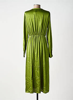 Robe mi-longue manches longues manches longues vert KING KONG femme