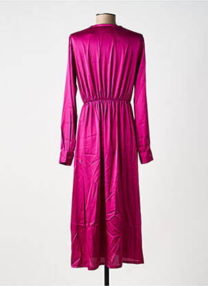 Robe mi-longue manches longues manches longues rose KING KONG femme
