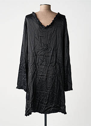 Robe courte coupe fluide manches longues noir ANTONELLO SERIO femme