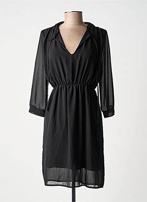 Robe courte manches 3/4 manches 3/4 noir ANTONELLO SERIO femme